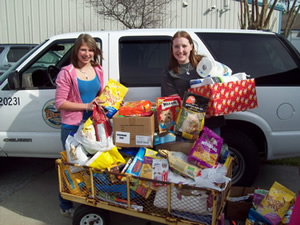 Girls receive donations
